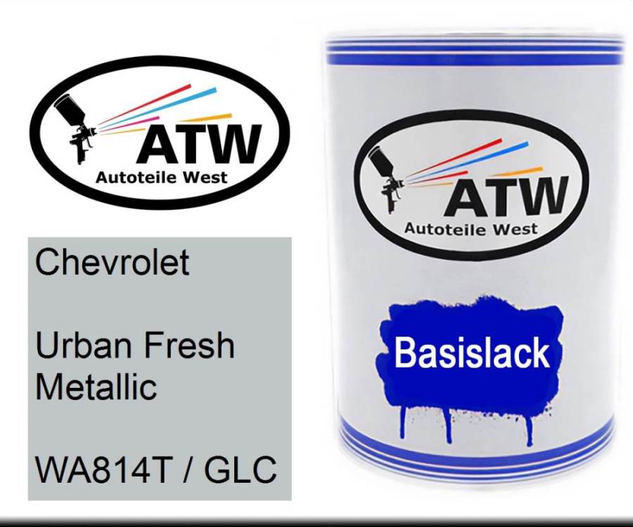 Chevrolet, Urban Fresh Metallic, WA814T / GLC: 500ml Lackdose, von ATW Autoteile West.